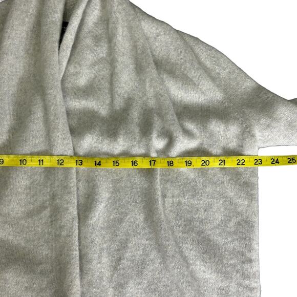 C by Bloomingdale’s Cashmere Open Front Cardigan Women’s Large Oatmeal Cream - Picture 8 of 11